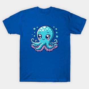 Cute Blue Octopus T-Shirt